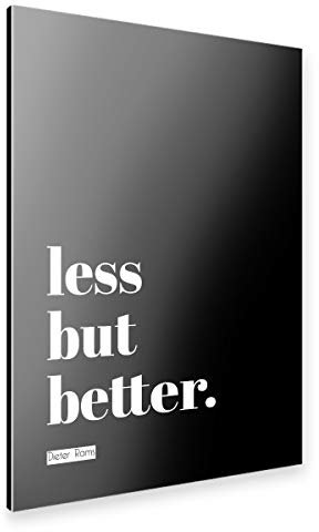 artboxONE Alu-Print 30x20 cm Less but Better (Black) von Künstler SandflyPictures