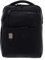 PIQUADRO Akron Zaino grande in pelle porta PC 15.6 a due scomparti e schermatura RFID, Nero