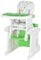 HOMCOM Trona para Bebés 2 en 1 para 6 Meses a 6 Años Transformable en Mesa y Silla Multifuncional Ajustable en 3 Posiciones Respaldo Alto Acolchado con 2 Bandejas Extraíbles 57x59x105 cm Verde