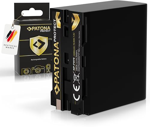 PATONA Protect NP-F970 Akku 10050mAh Ersatzakku kompatibel mit Sony Camcorder, LED Indikatoren Beleuchtung Videoleuchte, Kamera Monitore, Battery NP-F550 NP-750 NP-F950 NPF970 NP F970
