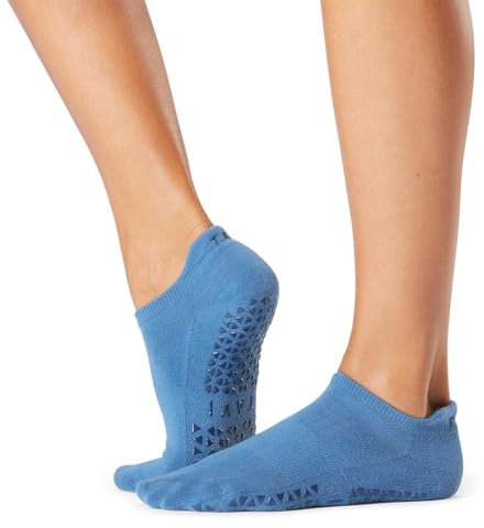 TAVI NOIR Damen Savvy Rutschfeste Socken - Grip Barre Tanzen Pilates Yoga Socken, Saphir, Small