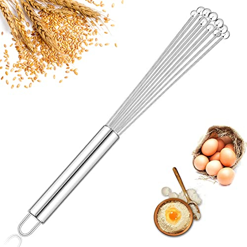 YUQIN Fouet en Acier Inoxydable,Fouet à Bille en Acier Inoxydable,Fouet de Cuisine Fouet,Fouet Patisserie,pour la Maison,Les œufs,Le mixeur à Main,Les œufs Mixtes