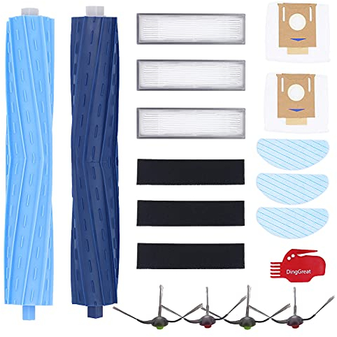 DingGreat Recambio Accesorios para ECOVACS DEEBOT T9 AIVI/ECOVACS DEEBOT T9 AIVI+ Robot Aspiradora - Cepillos Principales, Filtros, Cepillos Laterales, Paño de limpieza, Bolsas de Polvo