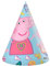Procos - Partyhüte Peppa Wutz Messy Play aus Papier, 6 Stück, mehrfarbig, PR91996