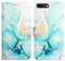 LEMAXELERS iPod Touch 5 / iPod Touch 6 / Touch 7 Hülle,iPod Touch 5 Handyhülle Glitzer Marmor für Mädchen Flip Case PU Leder Cover Magnet Schutzhülle Handytasche für iPod Touch 5,YB2 Marble Green