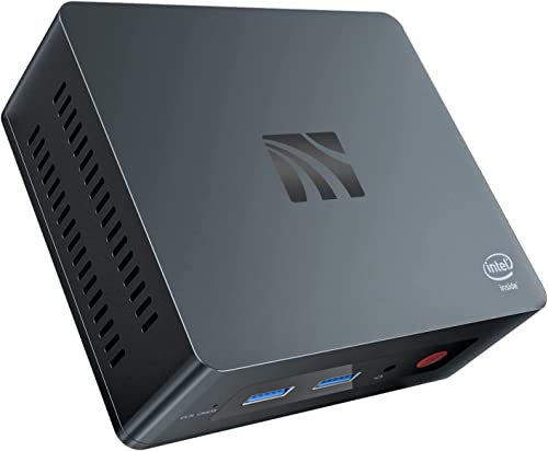 Mini Desktop Computer Mini PC Windows 10 8GB RAM 256GB SSD Intel Celeron J4205 Support 2.4G/5G WiFi,Gigabit Ethernet HDMI USB 3.0 BT4.0 Support Auto Power On Silbergrau GK 35
