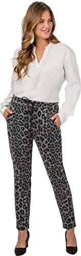 Stehmann, Polling4-704 Jogpants in Jersey-Jacquard mit Leo-Print