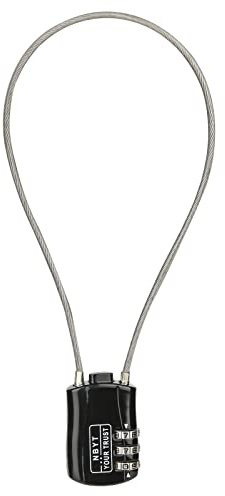 NBYT Wire Combination Lock Padlock, Wire Diameter 3/24, 16 Circumference, Suitable for Travel Luggage, Backpack, Cycling Helmet, Small Cabinet, Gym Cabinet, Suitcase