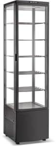 Stalwart DA-CL288B Upright Display Fridge 288 litres 4 Shelves Black 1 Flat Door