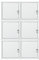 PROREGAL Mega Deal 6X Schließfachwürfel Cubic XL HxBxT 45x45x45cm Grau Schließfachschrank Metallspind Wertfachschrank Umkleideschrank 6 Fächer