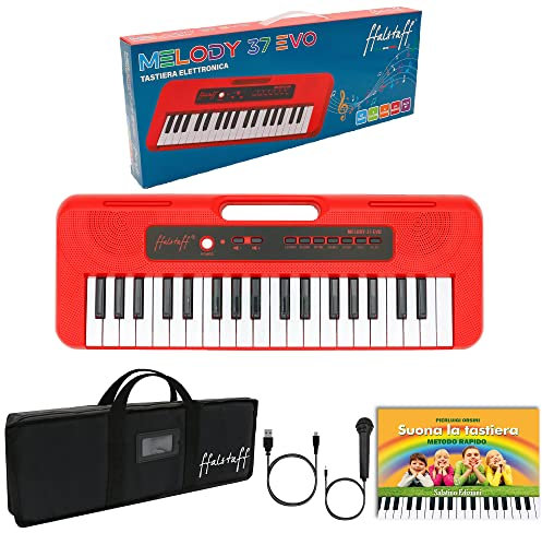Melodica Elettronica ffalstaff 37 mini tasti con borsa con tracolla e E-book Suona la Tastiera - Ottimo kit concepito per proteggere il tuo strumento durante il trasporto