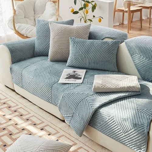 YUWEN Warme, gebürstete Bezüge, Sofabezüge, Universal-Anti-Rutsch-Couchbezug für Wohnzimmer, dekoratives Capa de Sofa