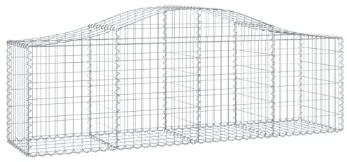 Yolola Gabionen Zaun,Gabionenkörbe Gabione mit Hochbogen 40 STK. 200x50x60/80 cm Decorative Fences Steinkorb Steingabionen mit Hochbogen Drahtkorb Gabionenkorb Verstärkte Gabionenhaken Gabionen
