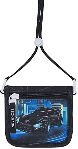 Beckmann Panther Portemonnaie - Schwarz, Cartoon, Abnehmbare Schnur, Viel Platz für Geld und Karten, Unisex-Jugendliche, Portemonnaie