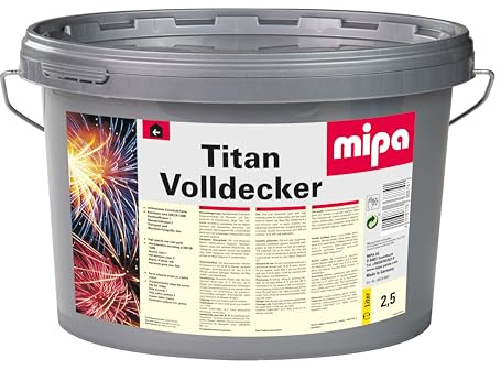 MIPA Titan Volldecker 2,5 LITER Volldeckende Einschicht Innenwandfarbe Weiß