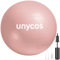 unycos - Gymnastikball 75 cm Sitzball Trainingsball für Yoga, Fitness, Medizinball, Balance Ball, Core Training Strength, Pilates-Ball | Inkl. Pumpe, BPA-Frei, Anti-Burst (Hellrosa mit Logo)
