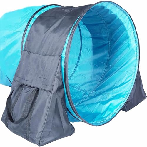 TCHAWk Sacos De Arena para Túnel para Perros para Entrenamiento De Agilidad, Alforja Ajustable con Asa para Túnel para Perros De Establo, 600D Oxford Negro 66 * 40.6cm