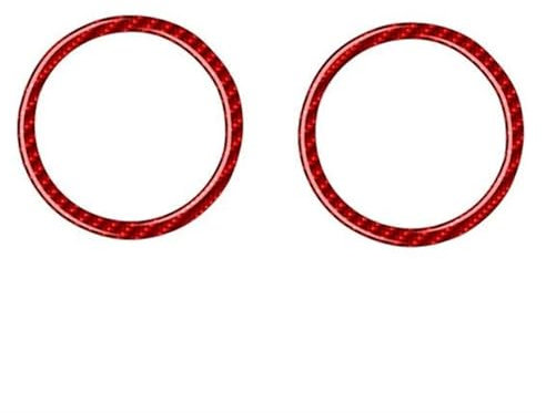 SYLTER Zubehör Autoinnenraum Für Z4 E89 2009-2016 Tür Lautsprecher Horn Abdeckung Dekoration Ring Carbon Faser Auto Innen Dekorative Aufkleber Innenraum Von Autoteilen (Color : Rot)