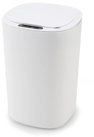 Yuehuamech 12L Bathroom Motion Sensor Trash Can Waterproof Automatic Garbage Bin Smart Touchless Garbage Can Intelligent Trash Bin for Bedroom Bathroom Toilet Kitchen Office
