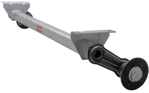 UNITRAILER Essieu de remorque 750 kg sans Frein Knott VG7 1070 mm, 1370 mm – Montage par boulons - Suspension à Torsion en Caoutchouc - essieu galvanisé prêt à Installer