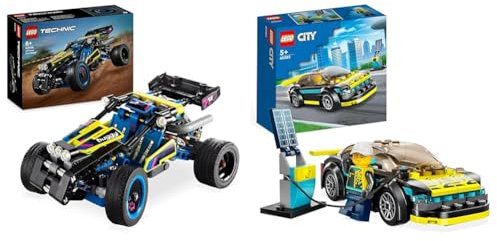 LEGO Technic Off-Road Race Buggy, Car Vehicle Toy for Boys and Girls aged 8 Plus Years Old & City Electric Sports Car Toy for 5 Plus Years Old Boys and Girls, Race Car for Kids Set