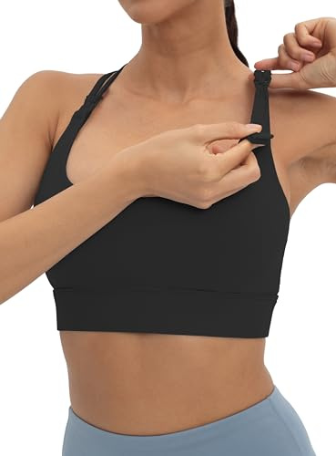Gowjog Schwangerschafts Still BH Damen Sport BH Stillen Top | Sexy Crisscross Back, Atmungsaktivem Material, Schwangerschaft Tank Tops, Workout Yoga Fitness Schwangerschafts-BH