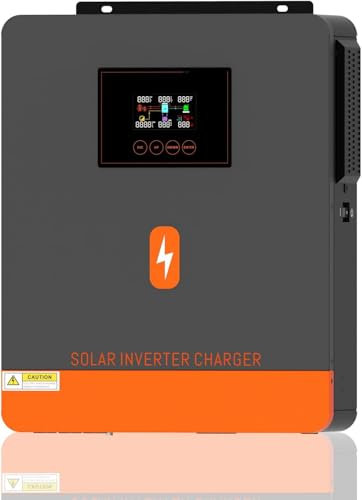 PowMr 6200W Hybrid Wechselrichter 48V DC zu 220V/230V AC Solar Wechselrichter 48V mit 120A Solar Laderegler MPPT, Kompatibel mit Blei-Säure Lithium Batterien