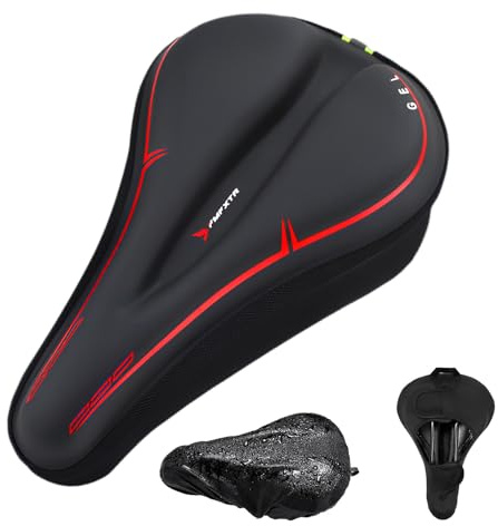 Fahrradsattel Überzug, Fahrradsattel Polster, Fahrrad Sitzpolster, Ergonomischer Sattelbezug Fahrrad Gepolstert, Fahrradsitz Polsterung Mit Weichem Memory-Schaum, Fahrradsitzkissen, Gel Sattelbezug