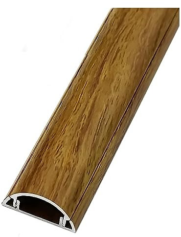 Canalina in lega di alluminio semicircolare copertura per cavi autoadesiva per ordinare i cavi decorativi per la gestione dei cavi elettrici, lunghezza 1 m, gestione dei cavi per casa e ufficio