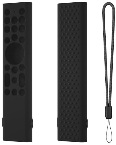 Silicone Remote Control Protective Case for Hisense Class A7 U8 Series LCD 4K,for Google TV 100U88N 85U88N 75U88N 65U88N 55A7N 65A7N 85U8N and More,TV Remote Protector Accessories (Black)