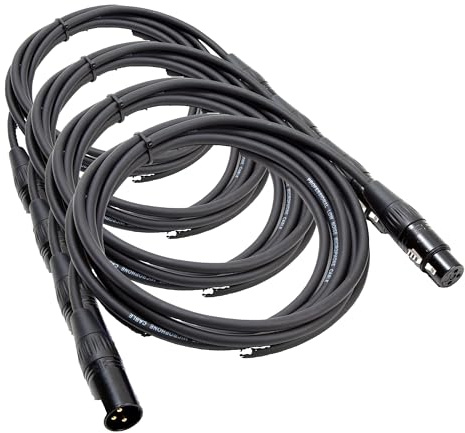 Adam Hall Cables 3 STAR DMF 0050 DMX Kabel 3-Pol XLR Female auf 3-Pol XLR male | 0.5 m (Packung mit 4)