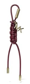 Michael Kors Charms Novelty Geflochtener Taschenanhänger, goldfarbene Hardware/Maulbeere