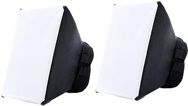 DIYEAH 2stücke Teiliges Softbox Blitz Diffusor Kompatibel Für DSLR Aufsteckblitz Tragbarer Aufsteckblitz Lichtformer Zur Schattenreduzierung Und Gleichmäßigen Ausleuchtung Und Einfach Zu