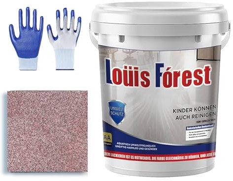 Louis Forest Epoxid-Bodenfarbe, Epoxid-Bodenfarbe, selbstnivellierende Beschichtung, geeignet für den Innen- und Außenbereich (Rosa, 0,5 Liter)