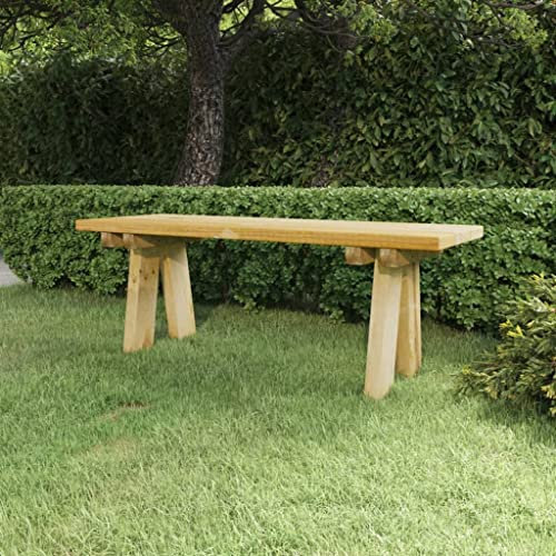 Festnight Gartenbank Holz Wetterfest 2 Sitzer 110 cm Parkbank Rustikal Sitzbank für Garten Balkon Terrasse Holzbank Outdoor Garten Bank ohne Lehne Massivholz Kiefer Imprägniert 110x38x45 cm