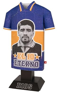 Diego Maradona Retro Metal Football Shirt - Officially Licensed Miniature Alloy Replica Jersey Collectible Legend Display Gift