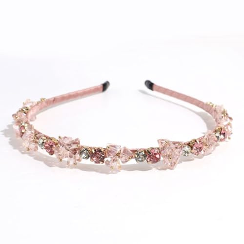 Jahrgang Kristall Stirnband, Strass Haarreif, Rosa Glitzer Strass Haarband, Haarschmuck Damen Mädchen