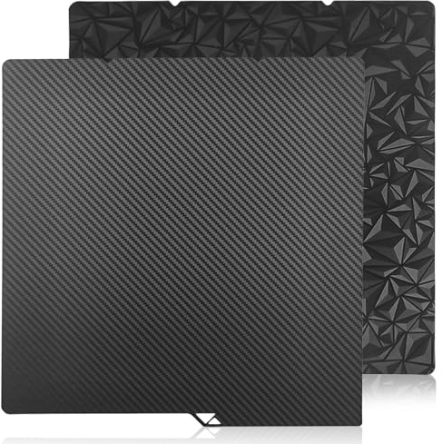 HA BIN PEO PET Piastra di Stampa Doppia Faccia 264x276mm – Compatibile con Anycubic Kobra S1/Kobra S1 Combo, Piastra Flessibile in Acciaio con Superficie Strutturata e Liscia per Stampanti 3D
