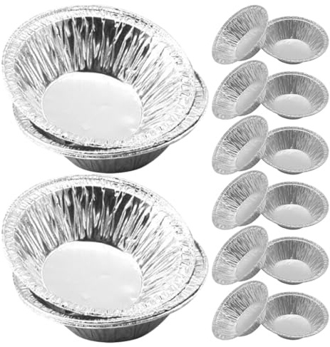 SWETRACE Alluminio Stampini Usa e Getta 500 Pezzi Mini Crostatine Rotondi | Impilabili e Salvaspazio, Conduzione Termica Elevata, per Pasticcerie, Ristoranti e Forniture Professionali
