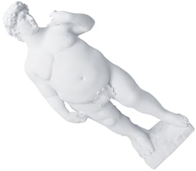 FOMIYES Fette David Statue aus Harz Große Künstlerische Wohndekoration für Tisch und Büro Glatte Skulptur für Wohnzimmer und Arbeitsplatz