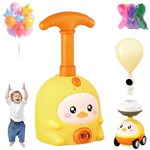 Animal Air Powered Balloon Car Toy, Animal Balloon Car Toy, Air Powered Balloons Cars Launcher Set,Easy Manual BalloonPump,DIY Physics Learning for Party Fun (A,1car)