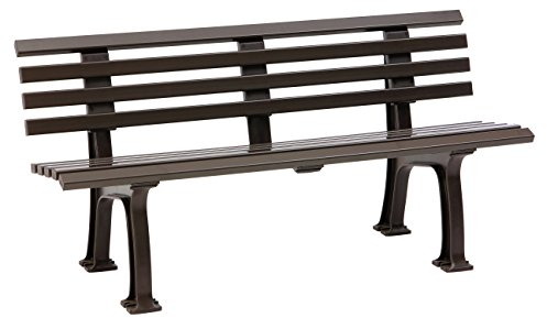 Blome Gartenbank aus Kunststoff, 3-Sitzer, 150cm, braun