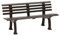 Blome Gartenbank aus Kunststoff, 3-Sitzer, 150cm, braun