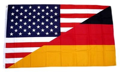 Fahne / Flagge Deutschland / USA NEU 90 x 150 cm Farbe Deutschland/USA
