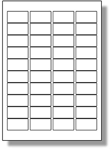 Label Planet® 40 Per Page/Sheet, 5 Sheets (200 Sticky Labels), White Blank Matt Self-Adhesive A4 Address Shipping Stickers, for Laser or Inkjet Printer, UK LP40/45, 45.7 x 25.4 MM, Mail Labelling