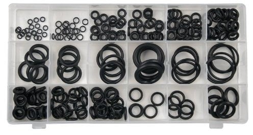 SW-Stahl S8044 O-Ring-Sortiment, 225-teilig I O-Ringe Werkstatt I Gummiringe Set in 18 Größen I Öl- & Benzinbeständig I Dichtungssortiment für KFZ, Werkstatt & Reparatur