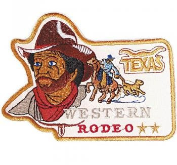 AUFNÄHER - Western Rodeo Texas - 04497 - Gr. ca. 11,5 x 8,5 cm - Patches Stick Applikation