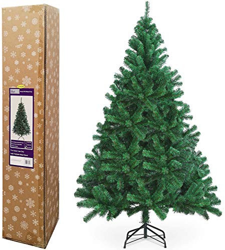 TrendMaker Green Artificial Pine Christmas Tree - Bushy, Realistic Unlit Xmas Tree with Foldable Metal Stand, Available in 3ft to 7ft Sizes - Perfect for Creating Holiday Cheer in Homes & Offices
