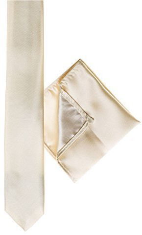 Paisley of London, Boys skinny ivory tie, Boys black pocket square, Pocket handkerchief
