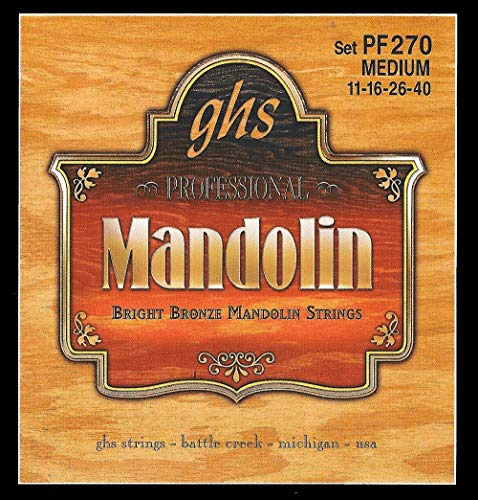 GHS MANDOLIN BRIGHT BRIGHT – set strängar – PF270 – medium – 11/040